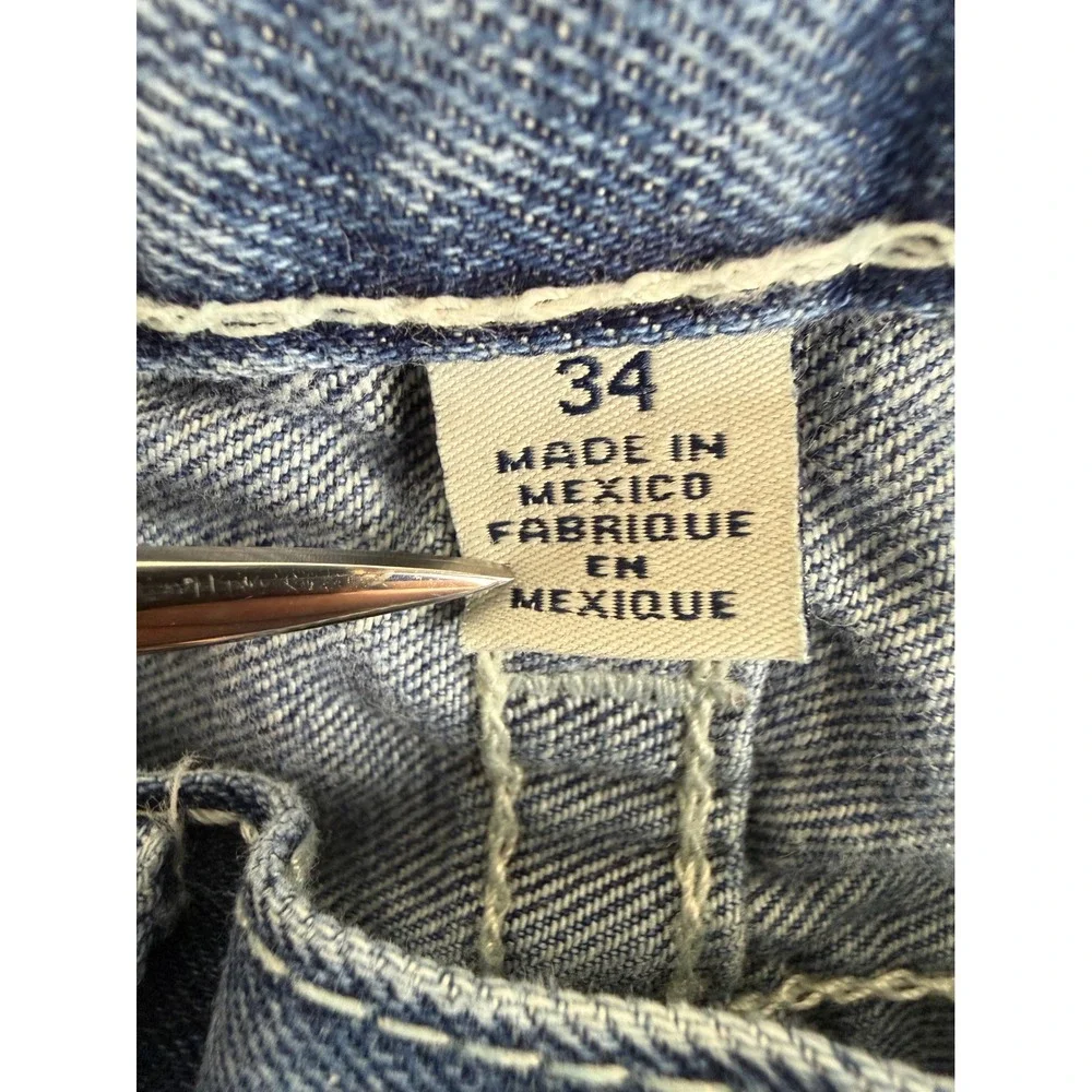 True Religion Section Straight Jeans Mens 34 Blue Denim Medium Wash M2F800TSM